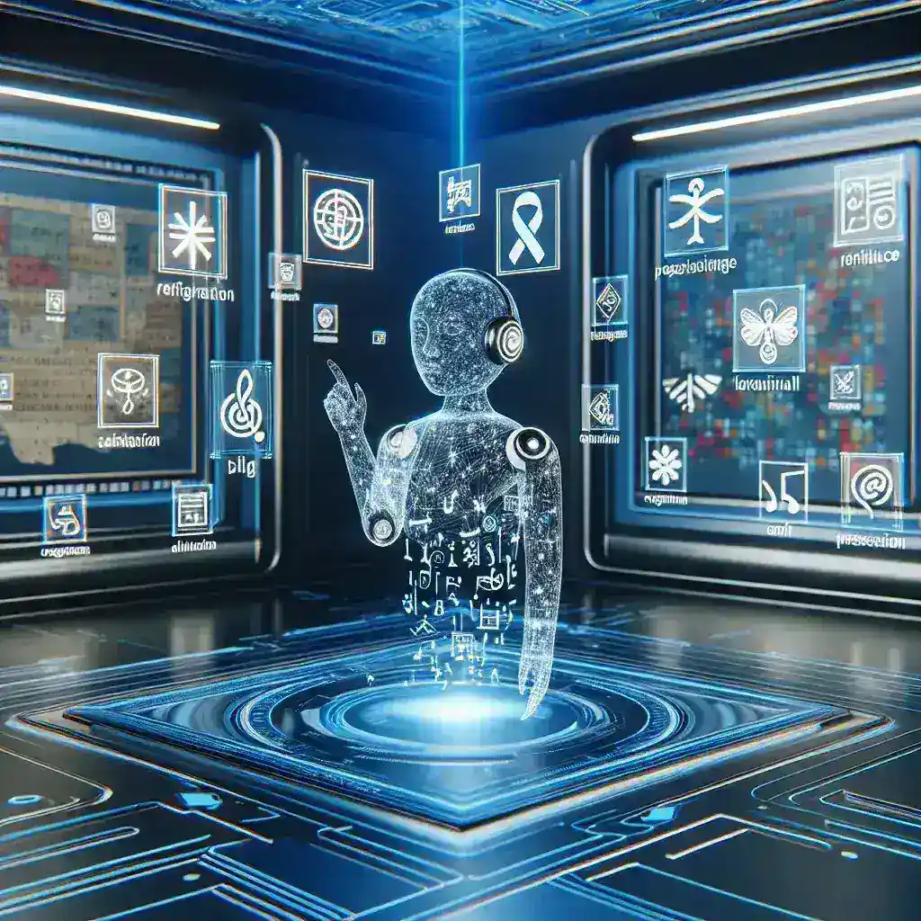 "Meta Horizon virtual reality experience showcasing AI-driven cultural language preservation initiatives in the U.S., highlighting diverse communities and technology integration."